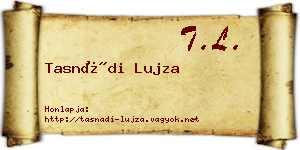 Tasnádi Lujza névjegykártya